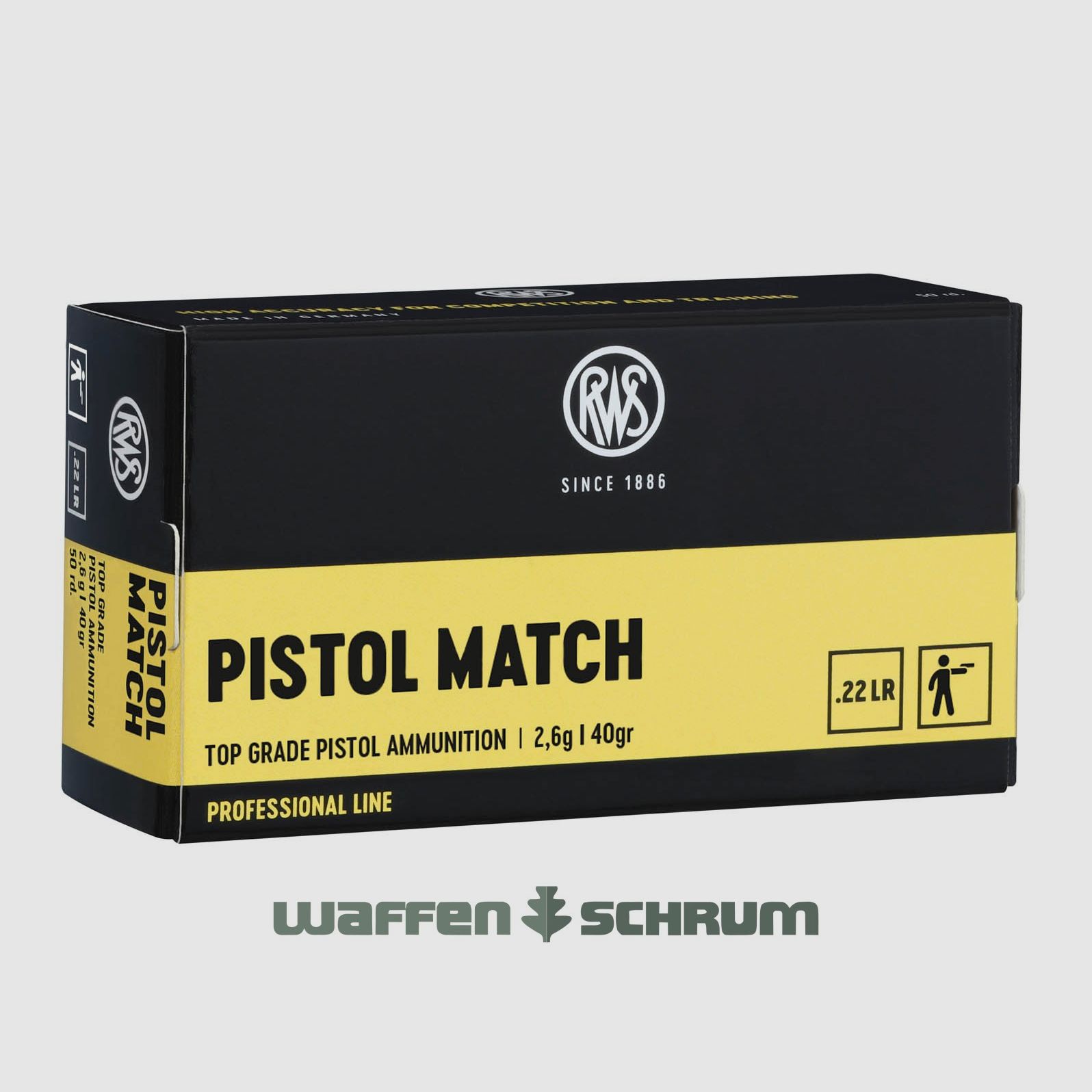 RWS Pistol Match 2.6g - 40gr. .22lr