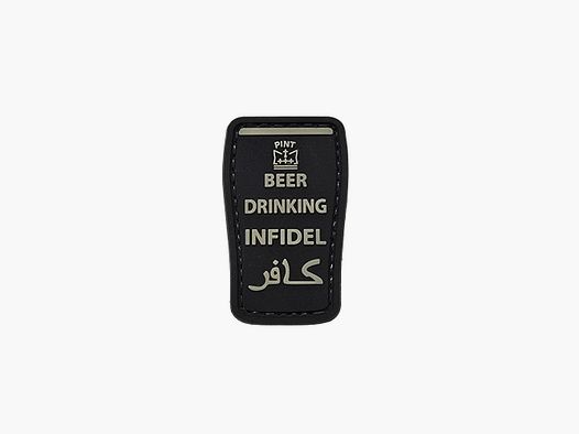 Naszywka Beer drinking infidel black