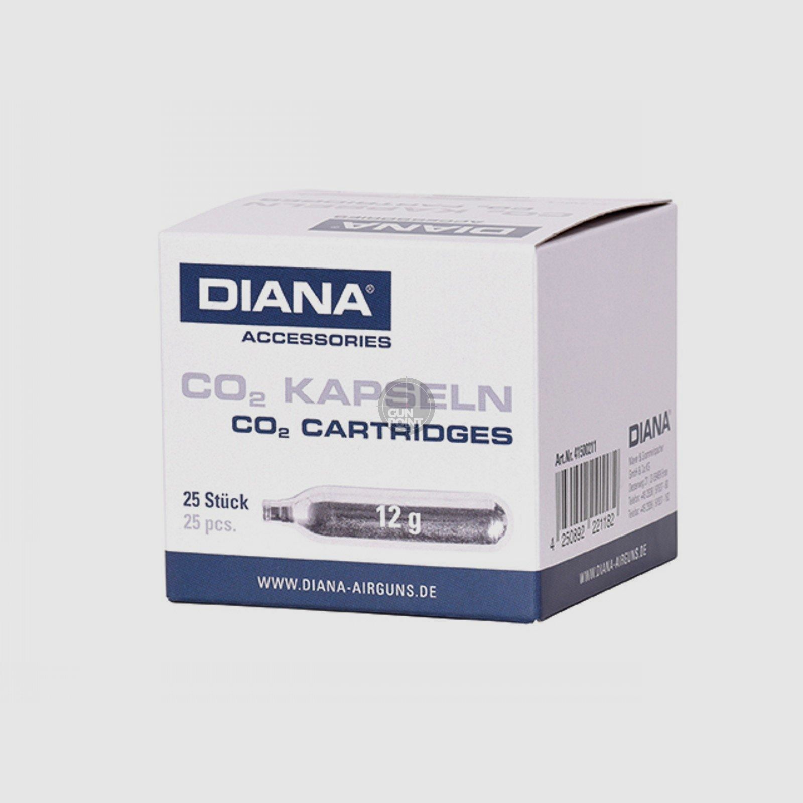 DIANA CO2-Kapseln 12g - 25er Pack
