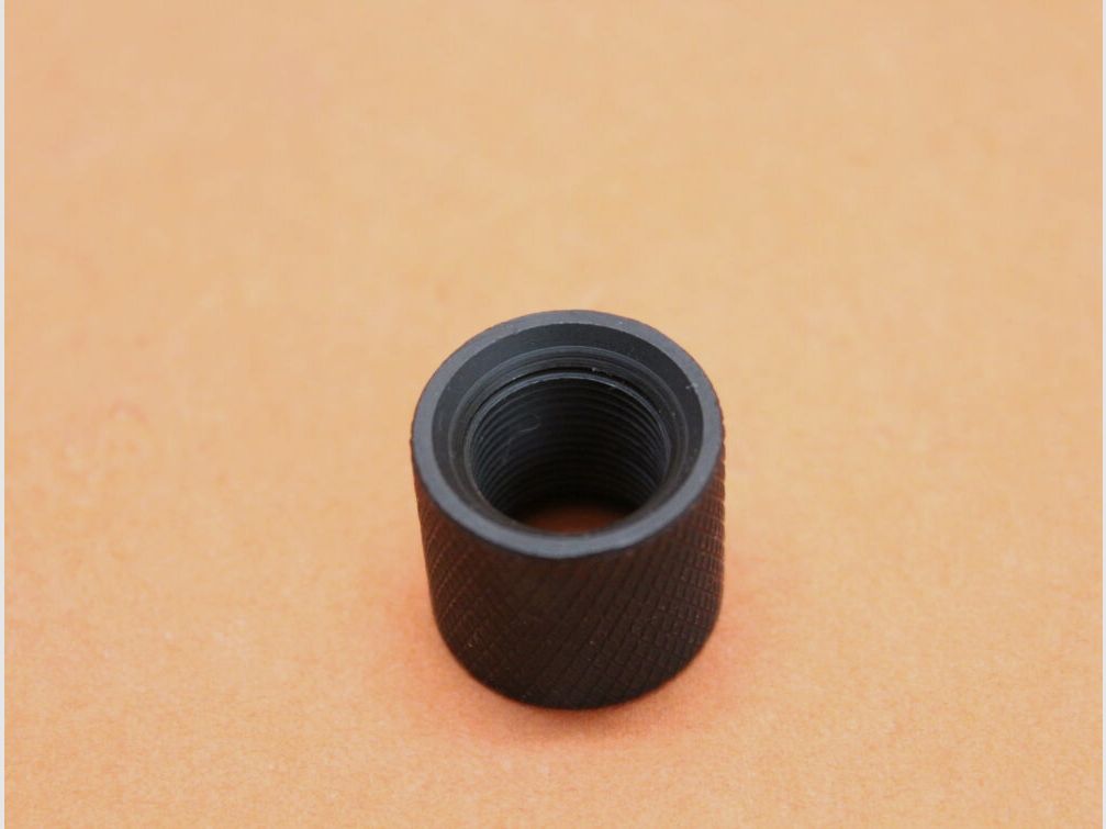 Schuster Mfg Inc AR-15: Thread Protector Cap (1/2-28) .750" OD Schuster protective nut for muzzle thread