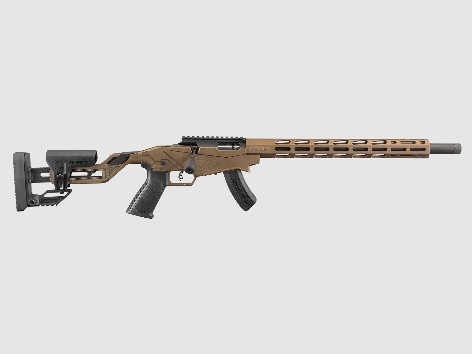 RUGER PRECISION RIMFIRE .22 LR 18"/46CM 1/2"-28 BURNT BRONZE CERAKOTE