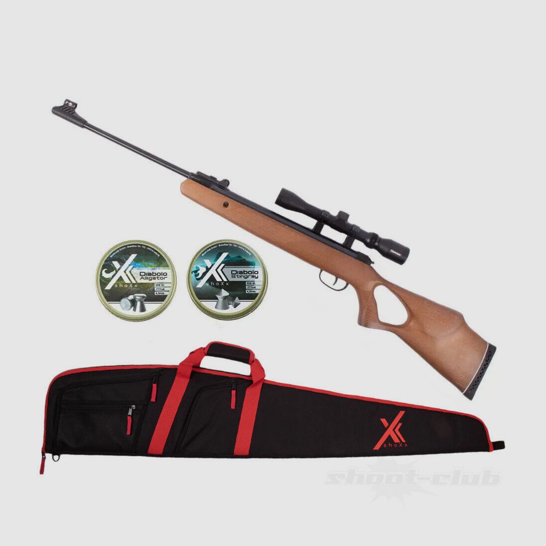 Diana	 Luftgewehr DIANA two fifty 250 4,5 mm Diabolos Futteral Set