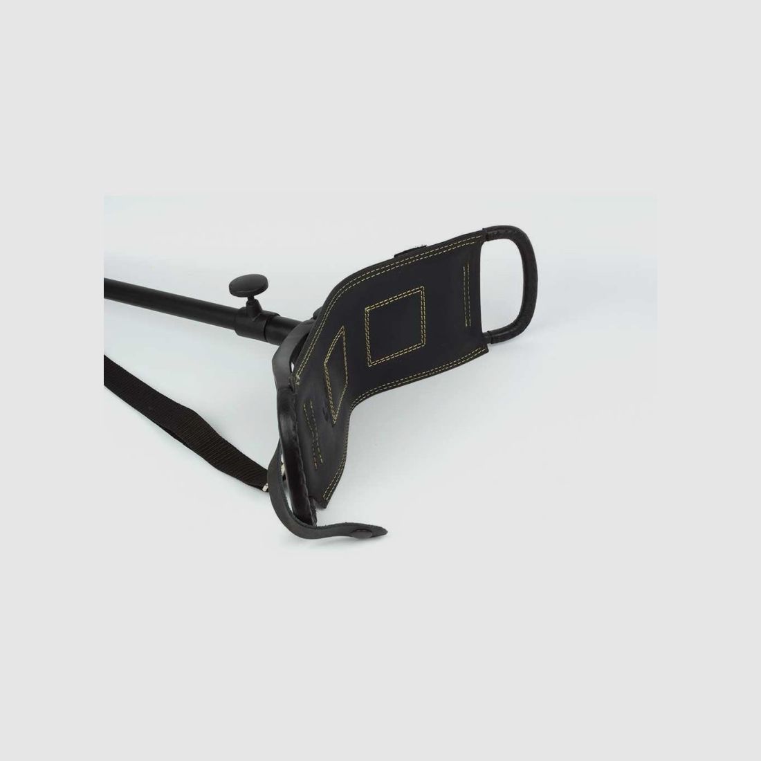 Sitzstock aus Stahl und Leder - Schwarz, Bild 6 von 9