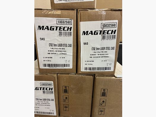 Magtech 9mm Luger 115grain Steel Case
