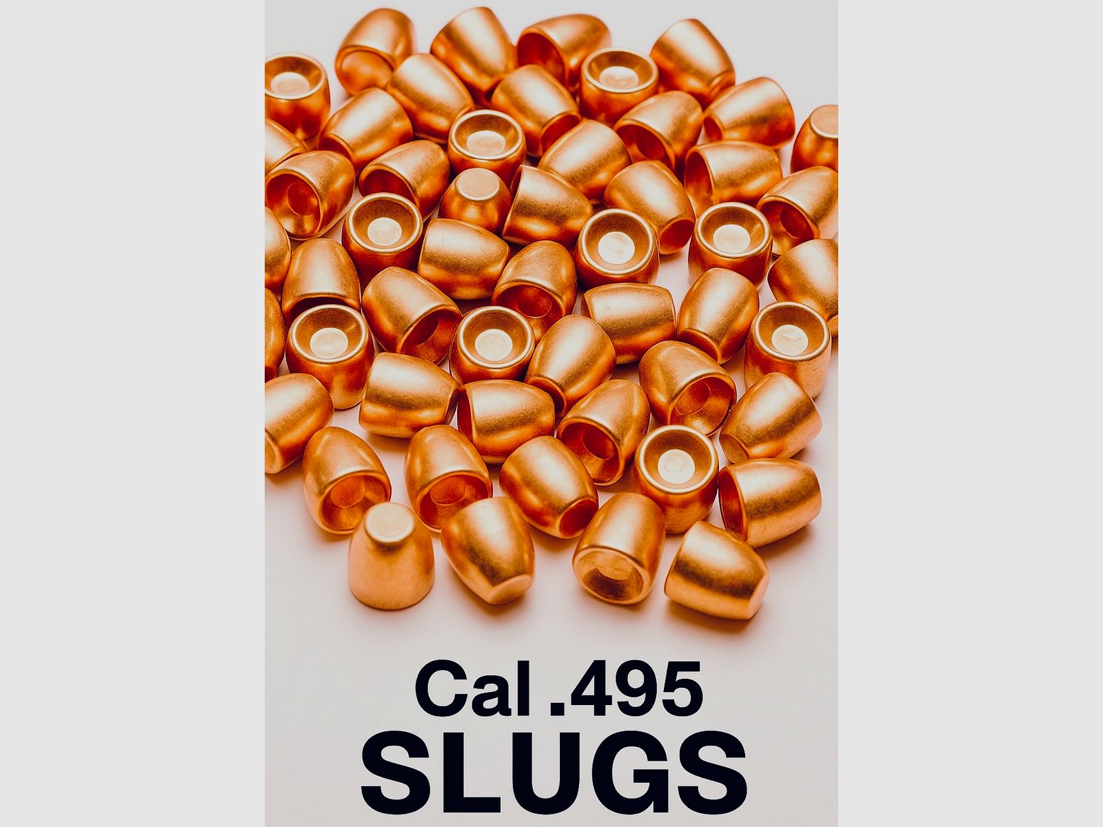 AEA Megalodon, Challenger Slugs 100× Kal. .495 / .50 Flachkopf Slugs • 208 Grain (13,3 g)