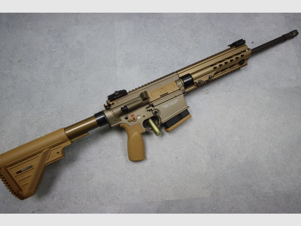 Heckler & Koch MR308, A3-Version, Slim-Line HKey RAL8000 "sandfarbend"