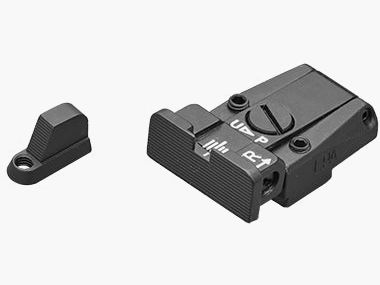 LPA SPR24CZ07 Mikrometer-Visiersatz für CZ P-07, P-09 (nicht Kadet) – Schwarzes Visierbild