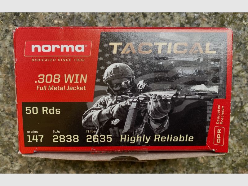 250 Hülsen .308Win (3 Pack.Hornady+2Pack.Norma, à 50Stk.)