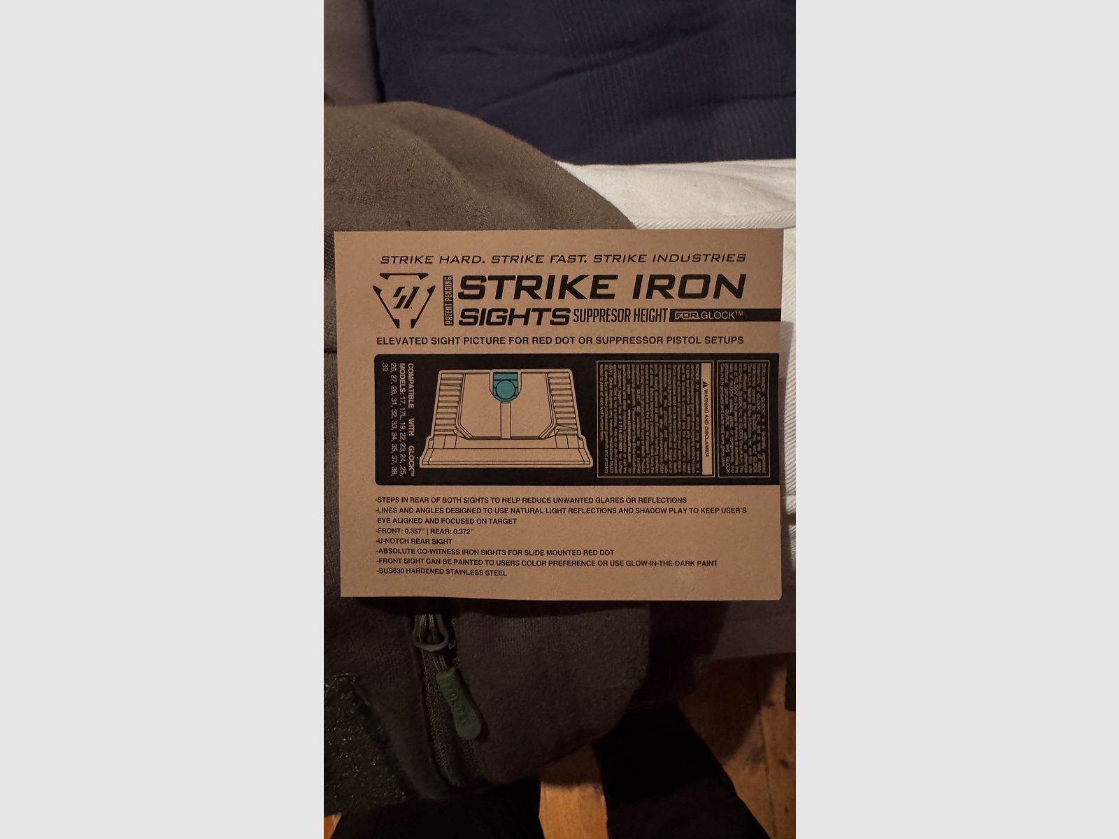Strike Industries Strike Iron Sights Glock MOS