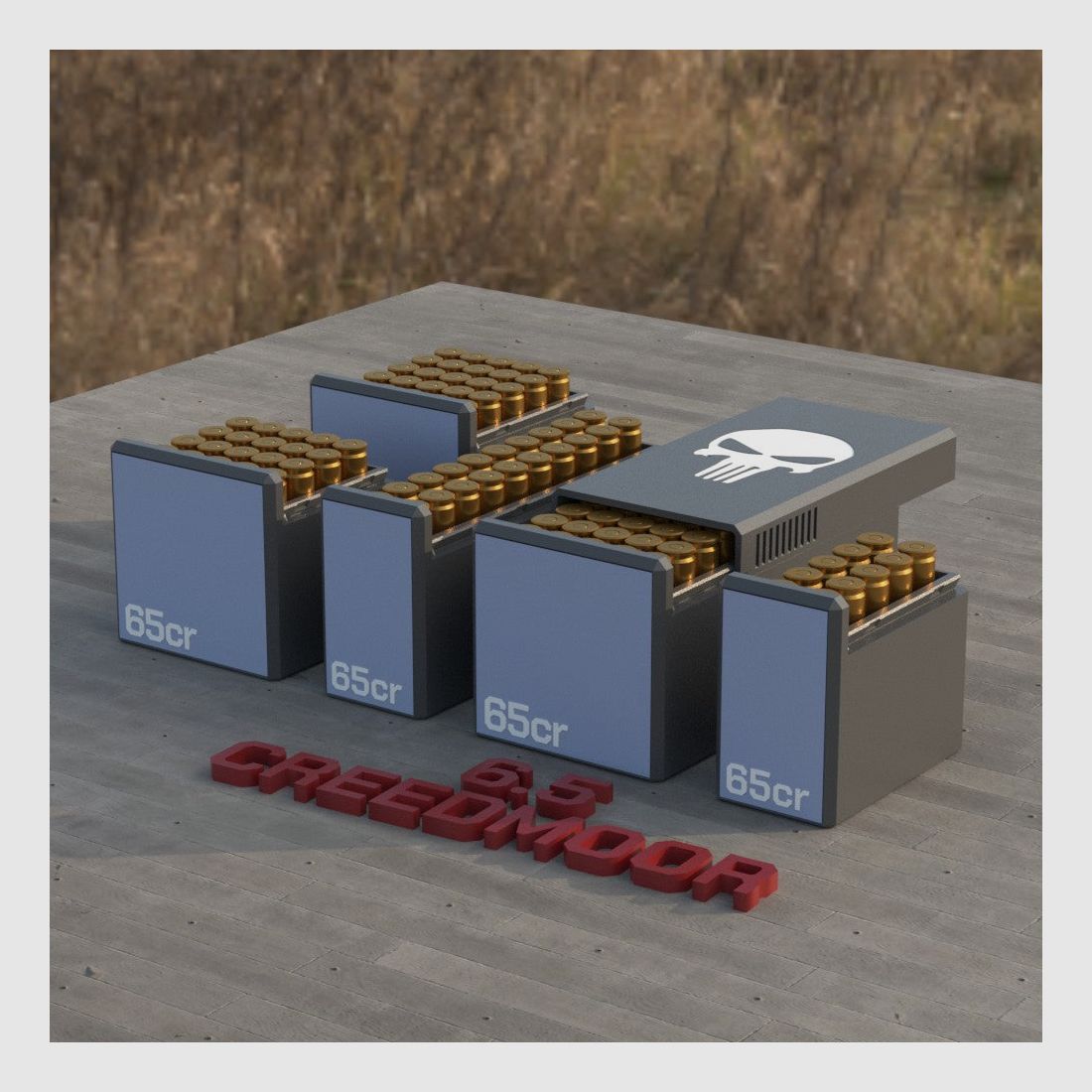 Filamelt boîte à munitions / Ammo Box 6.5 Creedmoor - boîte de cartouches pour 50 coups, fabriquée en Allemagne