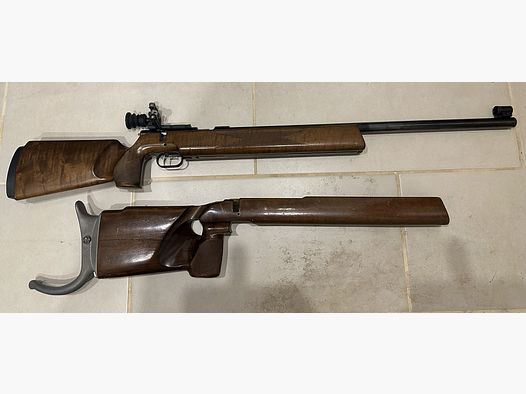 Anschütz 54 KK rifle with additional hole stock