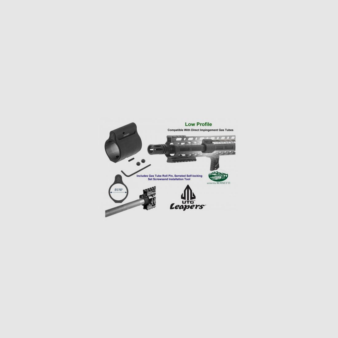 LEAPERS UTG Gas Block .750 low profile
