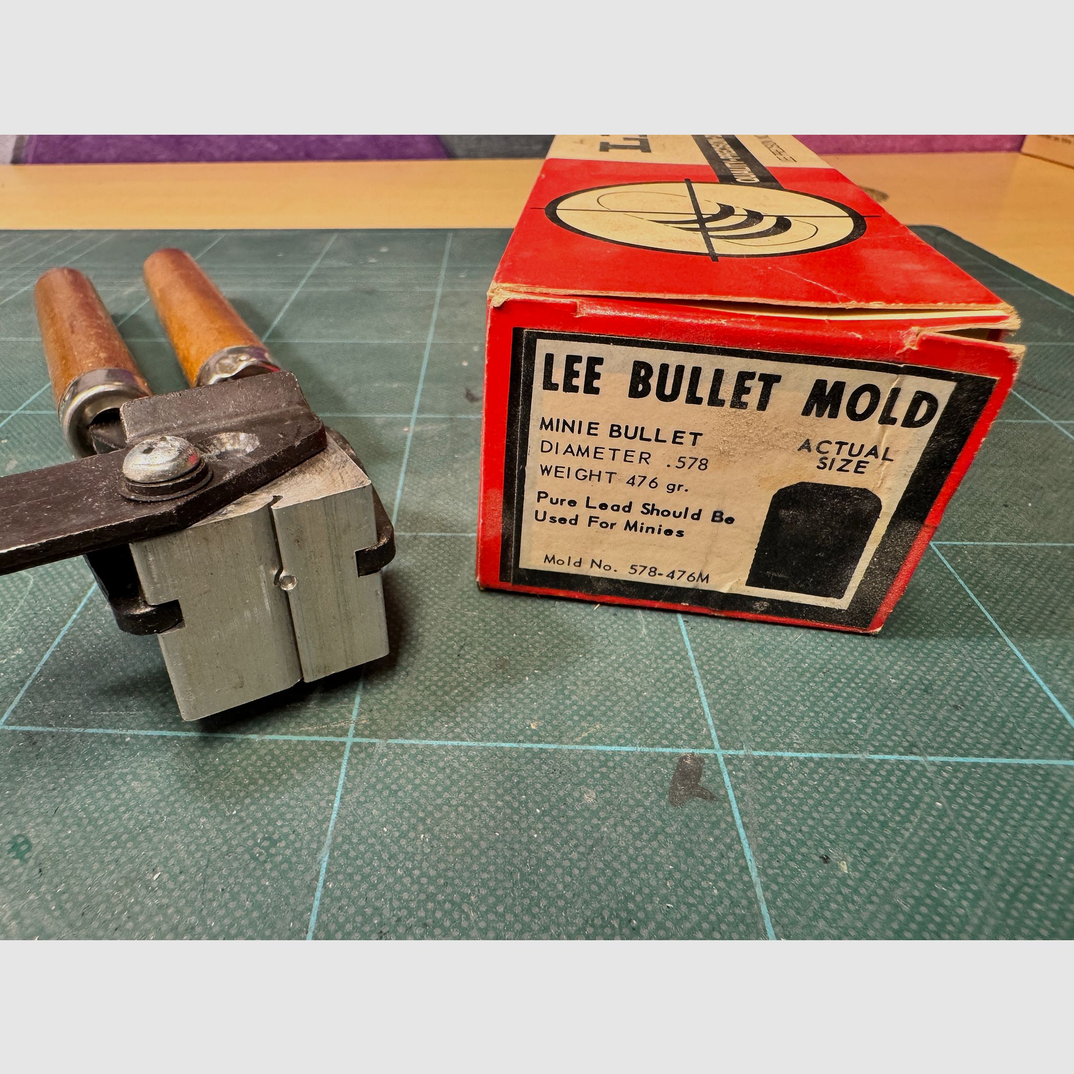 Giesskokille Vorderlader Lee Bullet Mold 578-476M 476gr, MINIE Bullet