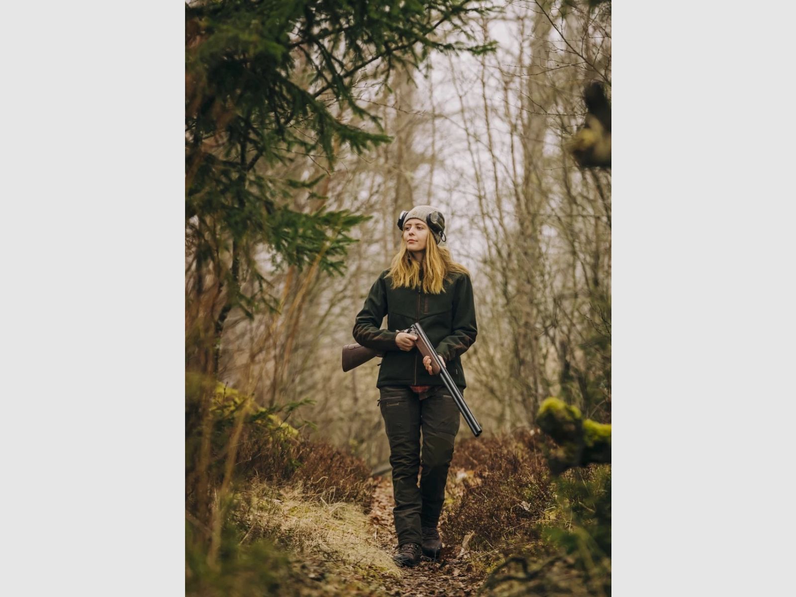 PINEWOOD Caribou Hunt Damenhose Suede Brown/ Dark Olive