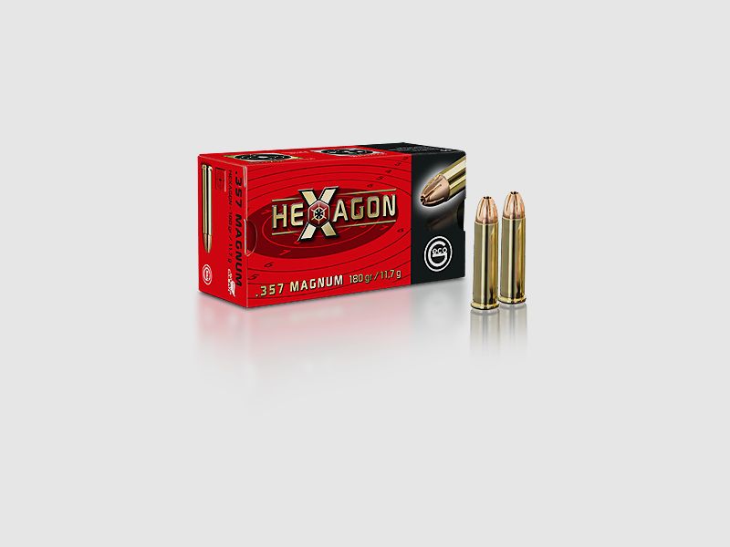 Geco .357 Mag Hexagon 180grs 
                VERSANDKOSTEN PER 1000 STÜCK (<10kg) : 50,-€!!! Beispiel: Bei 2000 Stück: 2 Pakete notwendig: 100,-€! In der Bestellzusammenfassung wird nur 1x Porto angezeigt, bitte entsprechend addieren!