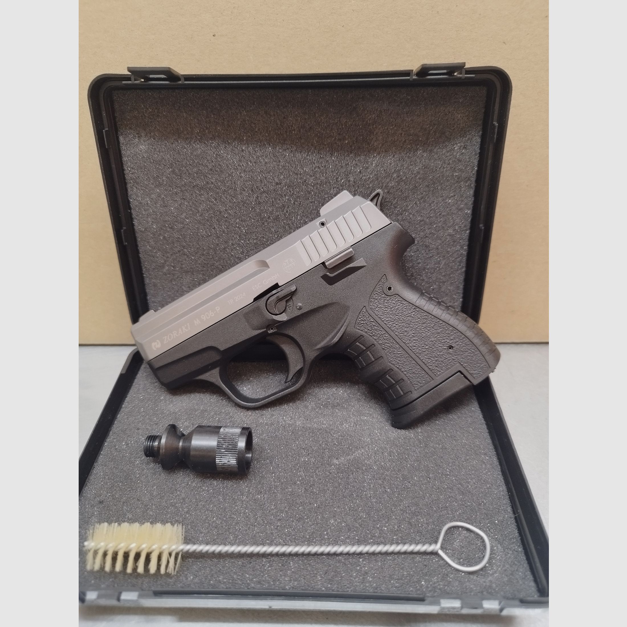 Pistola de fogueo Zoraki 906 9mm acabado titanio !!Producto nuevo!!