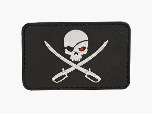 MFH MFH 3D Patch Skull with Swords schwarz