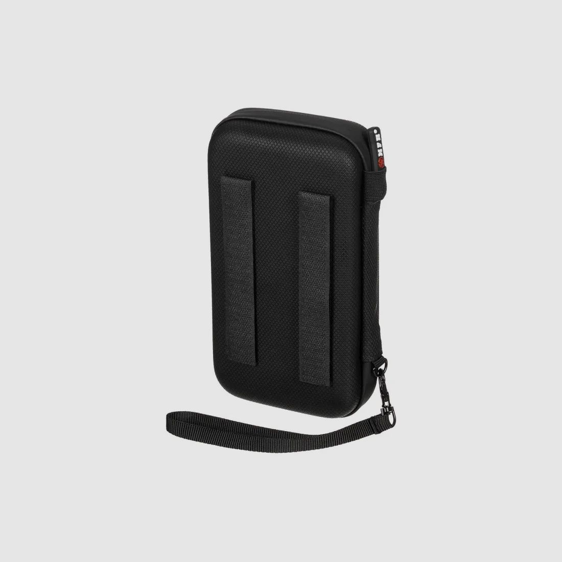 Tasche Hartschale, klein, mit Klettschlaufen, Schwarz