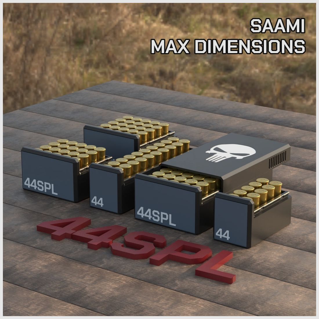 Filamelt Ammo Box / .44 Special / 'Sliding Lid' / Cartridge Box, image 6 of 9