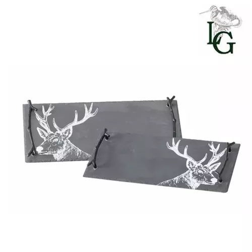 Set aus 2 Tabletts mit Hirschmotiv Lovergreen, Bild 2 von 2