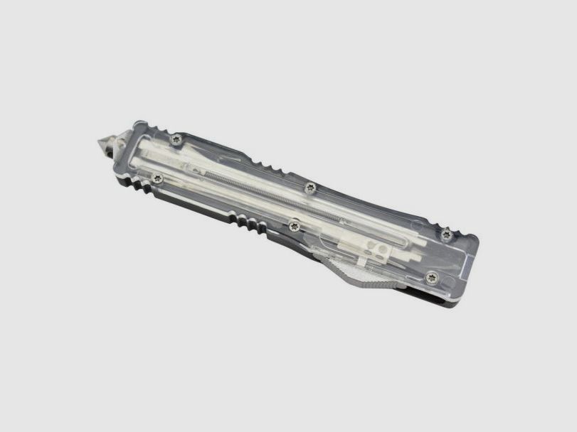 Max Knives MKO23DE Cuchillo Automático OTF Transparente con Hoja de Daga, imagen 11 de 14