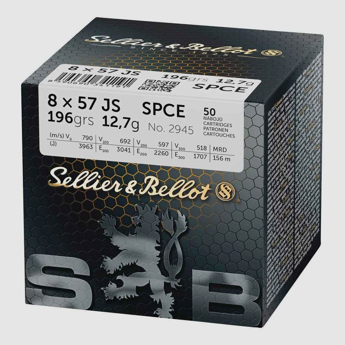 8x57 IS Teilmantel CE 12,7g/196grs. Sellier & Bellot