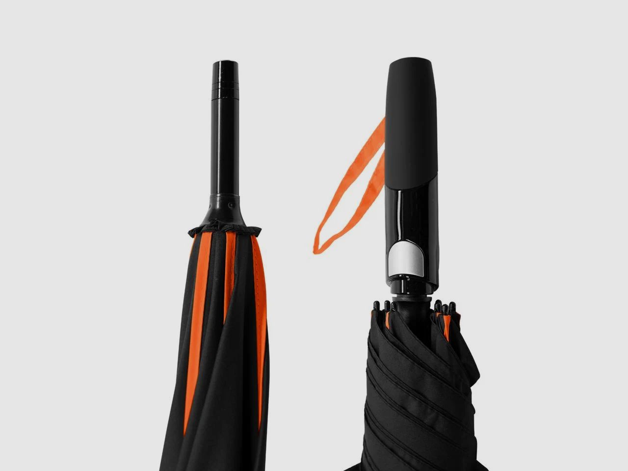 GLOCK Automatik-Stockschirm Schwarz/Orange Ø 115 cm #51232
