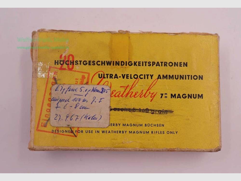 Dynamit Nobel Büchsenpatronen 7mmWeatherbyMagnum