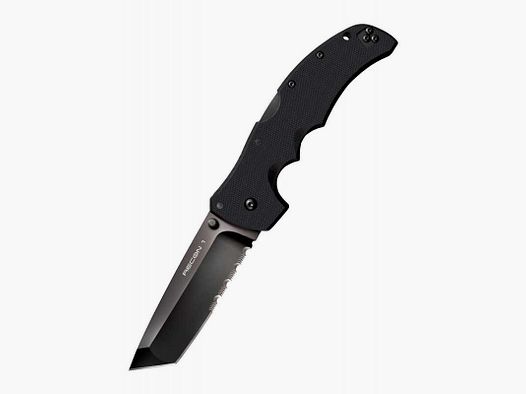 Koude Staal Recon 1 Tanto Punt Zakmes, S35VN, Zwart, Deeltand slijping