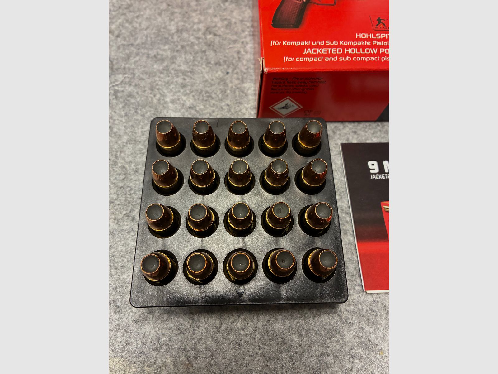 Geco 9mm Luger Red Zone 8,0 g Holhlspitz 124 gr jackated hollow point Fangschuss 124