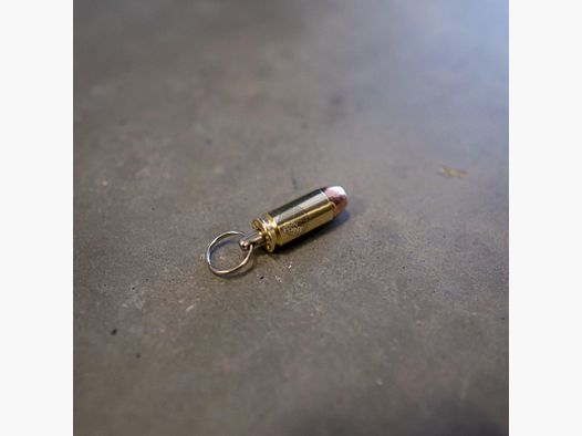 BULLET KEYCHAIN .40 S&W Volle Mantel Platte Kop