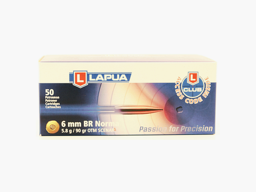 LAPUA 6MM BR NORMA 90GR OTM SCENAR L