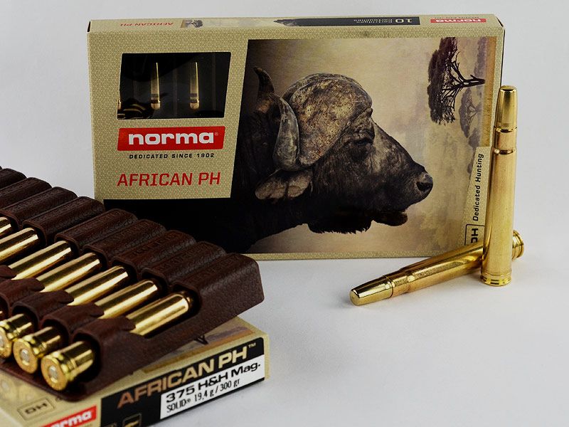 NORMA AFRICAN PH .375 H&H Magnum, SOLID 300 grs 1 Pack (10 shots at €10.90 each *)