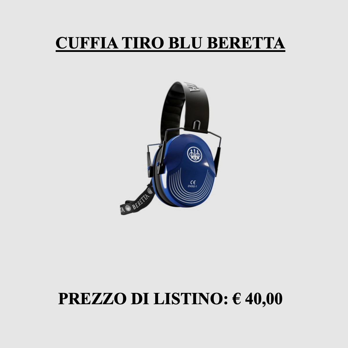 Beretta – Beretta Earmuff Blue, image 1 of 2