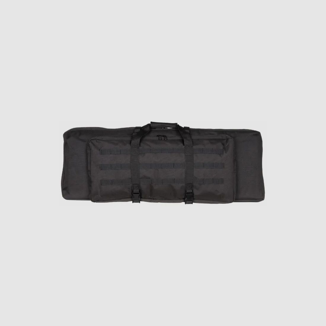 Rifle bag for 2 long guns up to 95cm, black, with divider and backpack straps