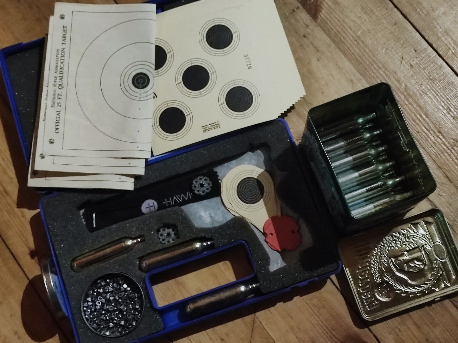 Walther CP88 Set de compétition Nickel/Bois + Hawke Point rouge