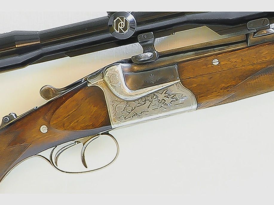 Merkel double-barreled rifle Mod. Kontrabock - 5.6x52 and R-16/70