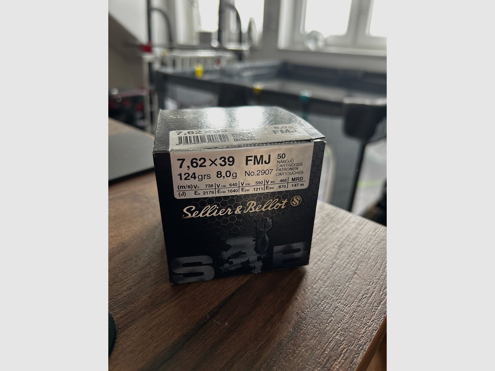 Sellier & Bellot 7.62x39 full metal jacket 8.0g/124grs.