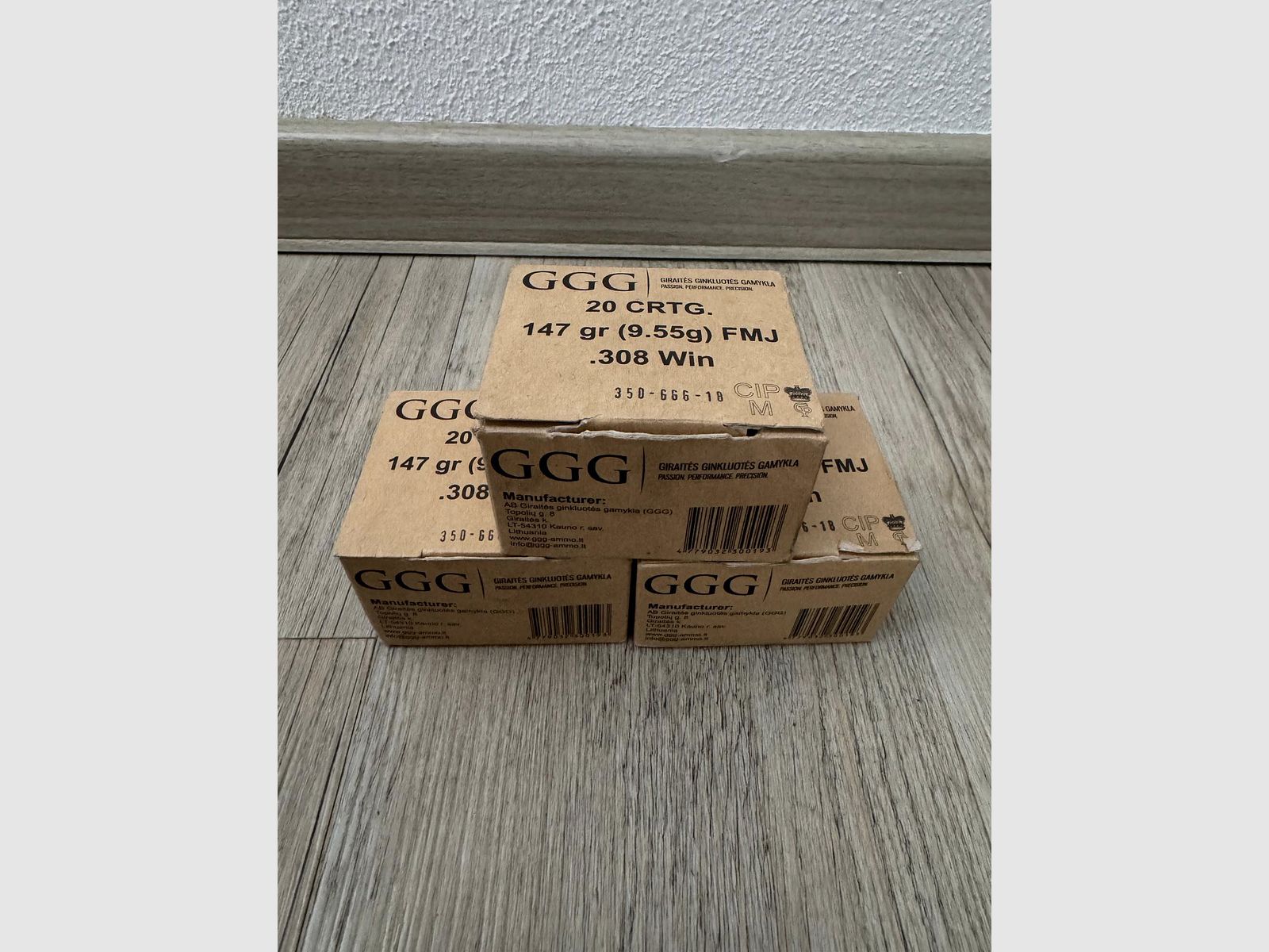 60 Schuss GGG .308 WIN 147gr. FMJ