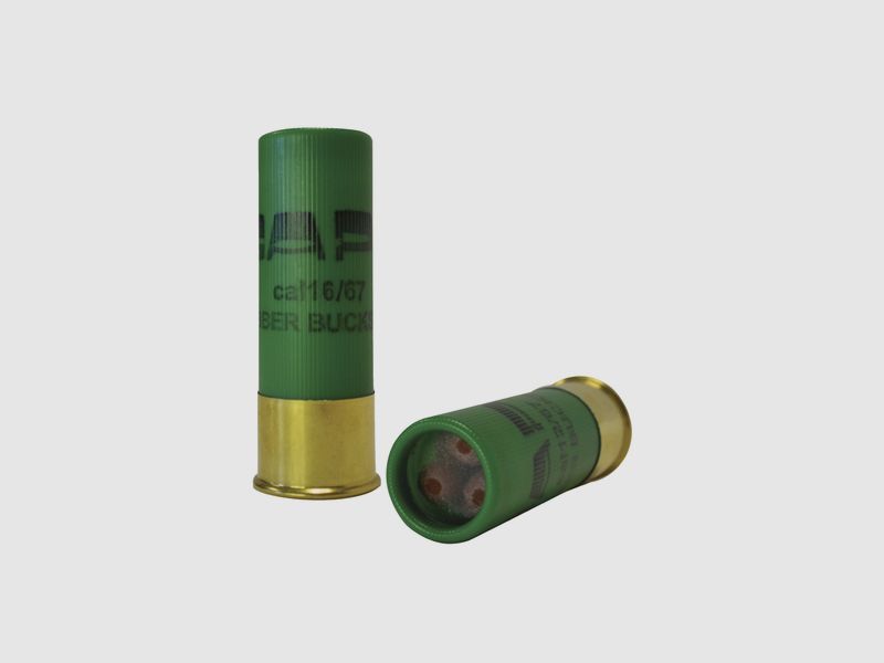 Patrone mit Geschoss SAPL GOMM-COGNE CHEVROTINE Kal. 16/67 12 gr 67mm BTE 6