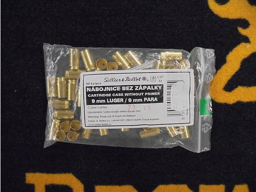 Sellier & Bellot Hülse 9 mm (x50)