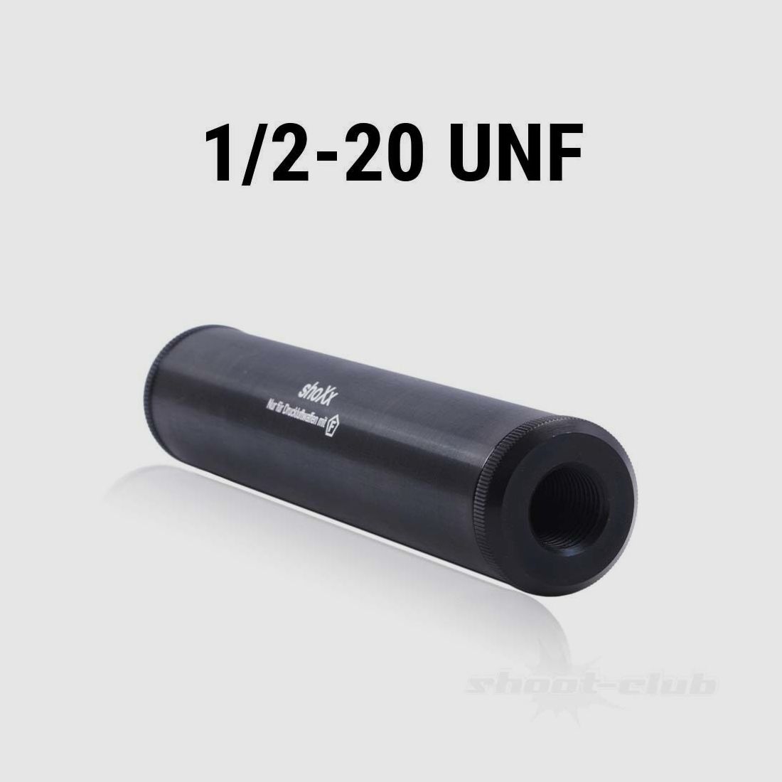 shoXx Schalldämpfer Luftgewehr/Co2 4,5mm & 5,5mm, 1/2-20 UNF
