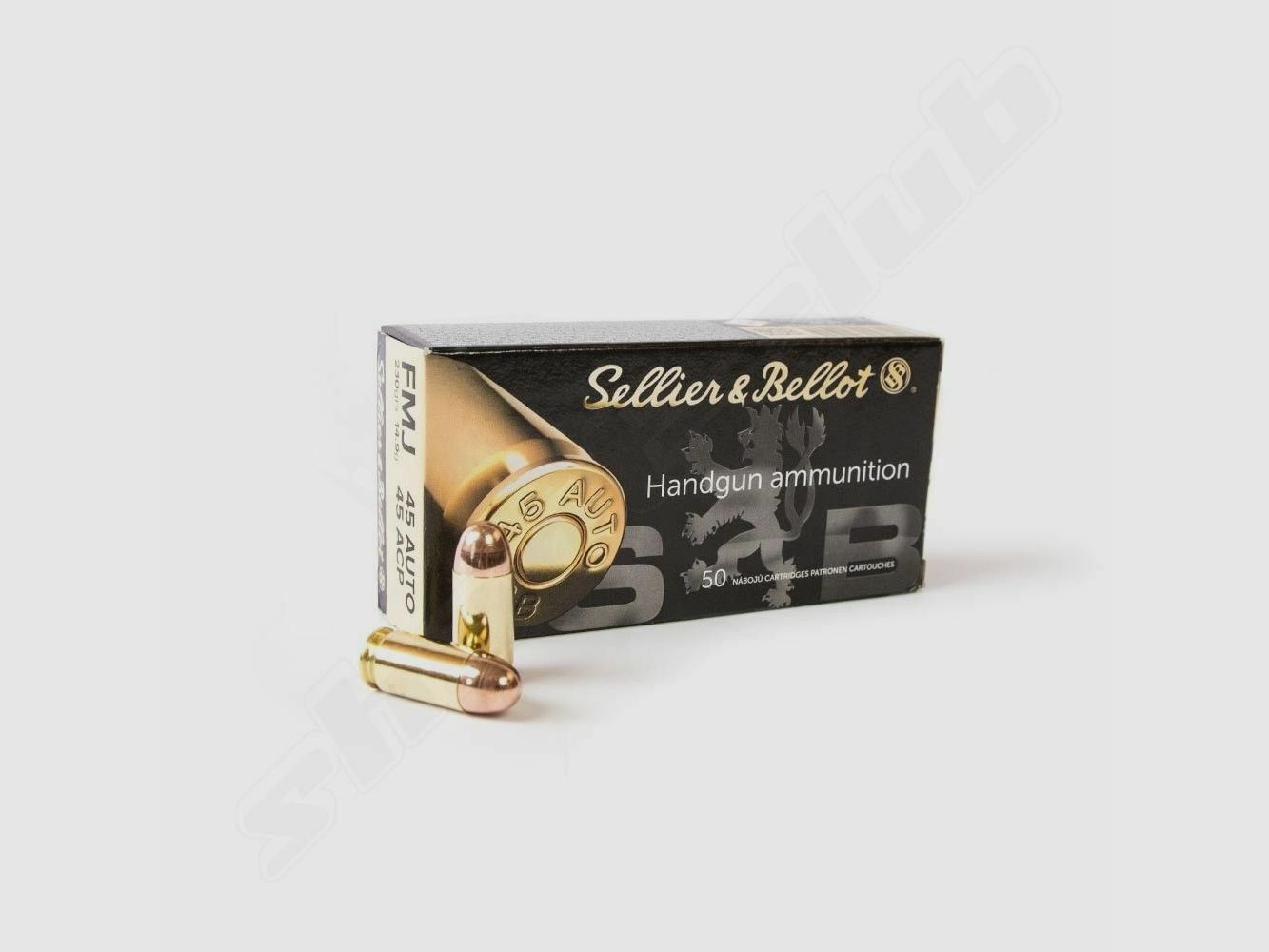 Sellier & Bellot FMJ 230grs. 50pcs .45Auto, image 1 of 2