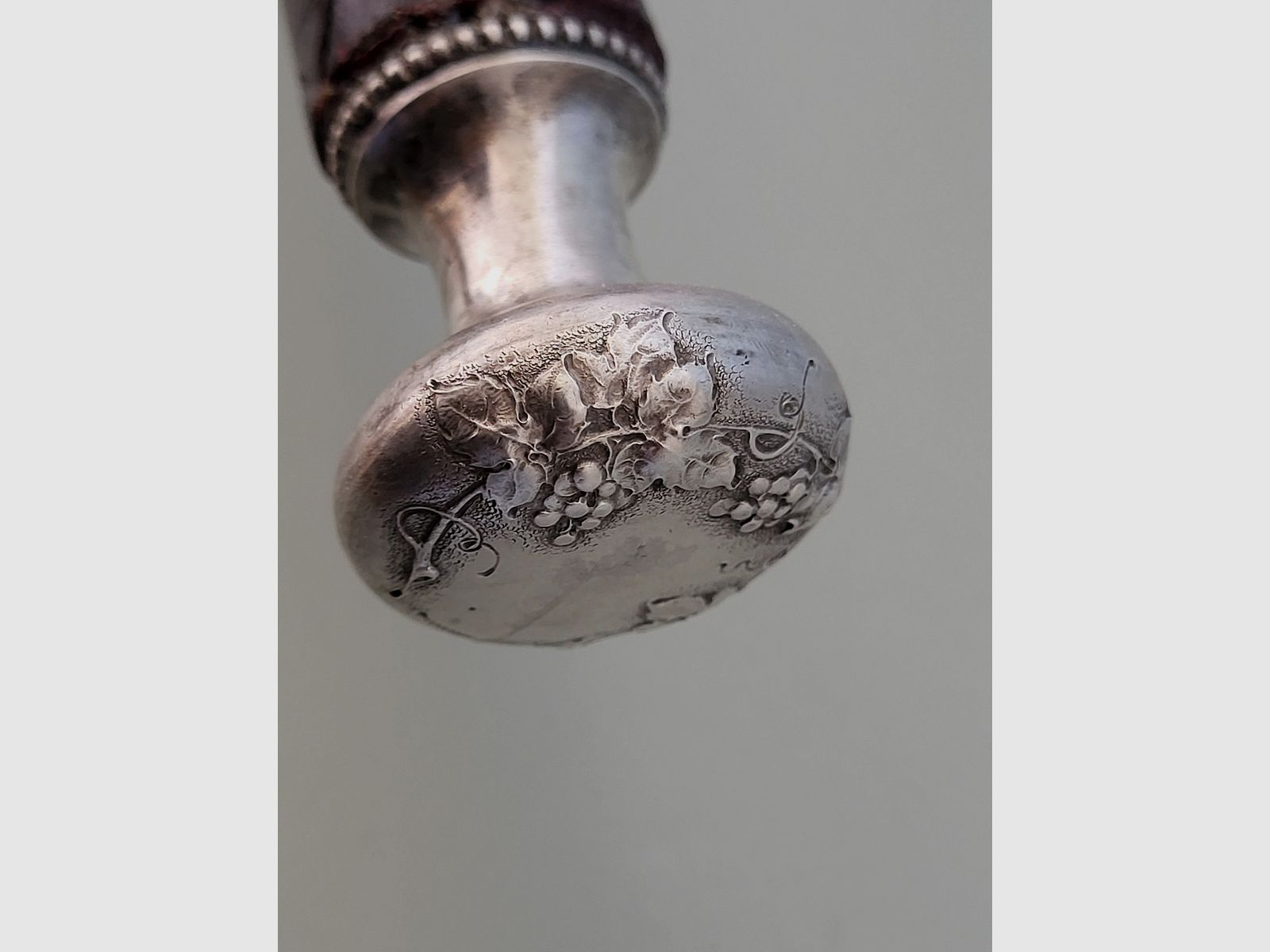 Jugendstill Spazierstock - 800 Silber -mit Inhalt   - Bernstein -   "Bruckmann & Sehne" , Bild 7 von 17
