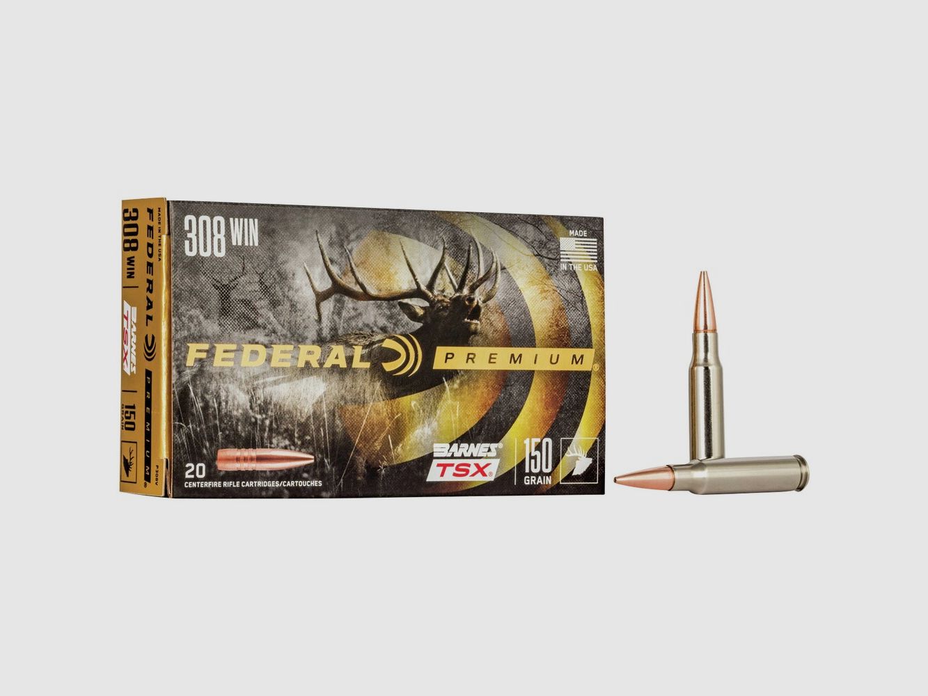 Federal Ammunition .308 Win. Vital-Shok Barnes TSX 9.7g/150grs., image 3 of 7