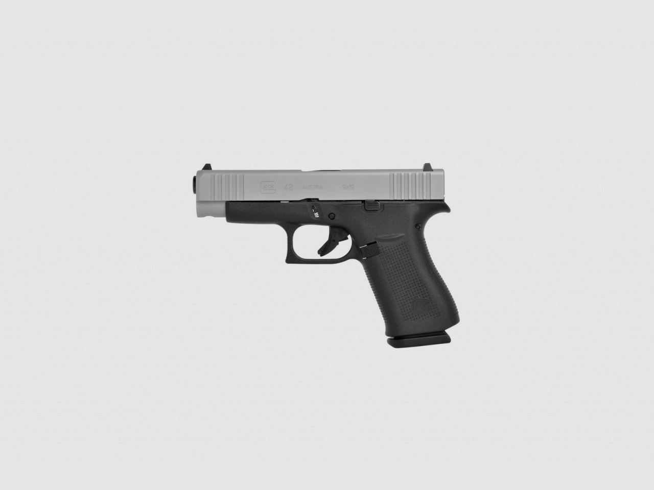 Glock 48 FS (silver slide) 9mmLuger Pistole