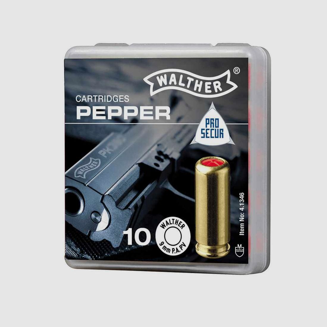 Cartouches de gaz poivré / cal. 9 mm P.A.K. - 10 coups Walther
