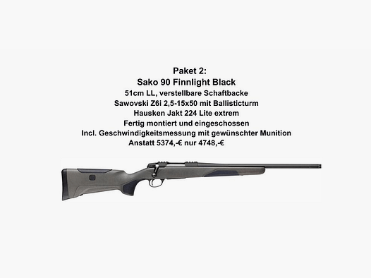 Sako 90 Finnlight Black, Swarovski, Hausken
