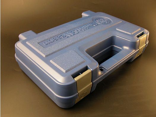 S&W wapen koffer voor handvuurwapens tot 6 inch, kunststof "BLAUW" Nieuwe Generatie