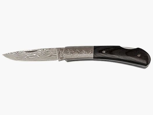 Cuchillo de bolsillo PUMA TEC de damasco, madera de pakkawood